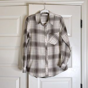 Plaid button down shirt long sleeve